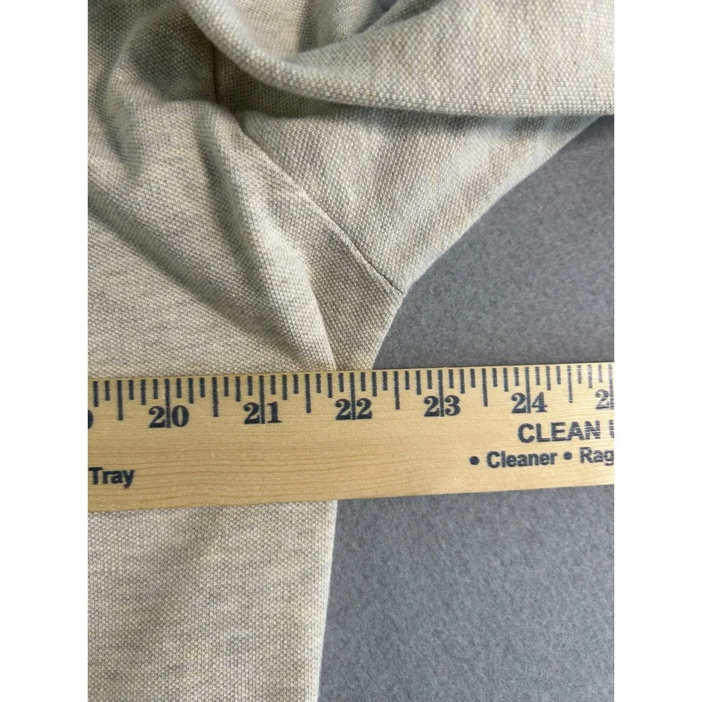Polo Ralph Lauren Polo Shirt Mens Large Beige Long Sleeve Pique Cotton Pony